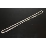 A HALLMARKED SILVER CHAIN