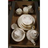 A TRAY OF ROYAL ALBERT VICTORIANA ROSE CHINA