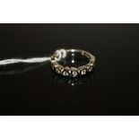 A HALLMARKED 9 CARAT WHITE GOLD DIAMOND RING, approx weight 3.7g, ring size N