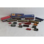 HORNBY DUBLO CARRIAGES, ROLLING STOCK, AND ACCESSORIES, to include a boxed T.P.O Mail Van Set (