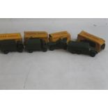 FOUR BOXED DINKY MILITARY DIECAST VEHICLES, to include 623 Army Covered Wagon (x 2), 643 Army