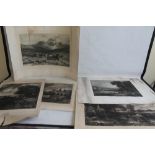 TEN ETCHINGS AND ENGRAVINGS OF RURAL SCENES to include Brunet-Debaines, Louis B. Hurt, Norman Hirst,