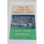 A 1960 FA CUP FINAL PROGRAMME BLACKBURN ROVERS V WOLVERHAMPTON WANDERERS, played at Wembley on 7th