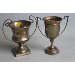 TWO HALLMARKED SILVER TROPHY CUPS