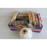 A COLLECTION OF VARIOUS BOOKS RELATING TO WOLVERHAMPTON WANDERERS, together with a signed Wolves