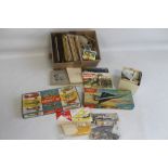 A QUANTITY OF VARIOUS CIGARETTE, TEA, TRADE AND GUM CARDS LOOSE AND IN ALBUMS, together with four