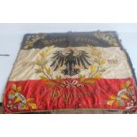 AN IMPERIAL GERMAN VETERANS' BANNER/STANDARD FLAG, depicting to one side the Imperial Eagle, and a