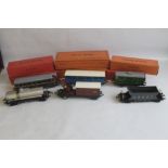 SIX BOXED HORNBY"0"GAUGE ROLLING STOCK, to include wagon number 1, number 2 animal wagon, Arbel