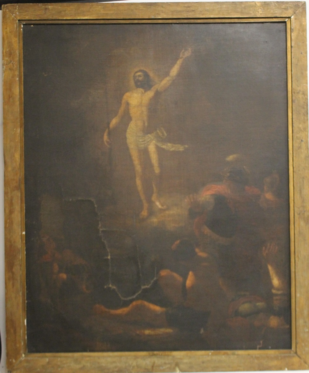 FOLLOWER OF SEBASTIAN BOURDON (1616-1671). Study of Christ 'The Resurrection', unsigned, oil on - Image 2 of 4