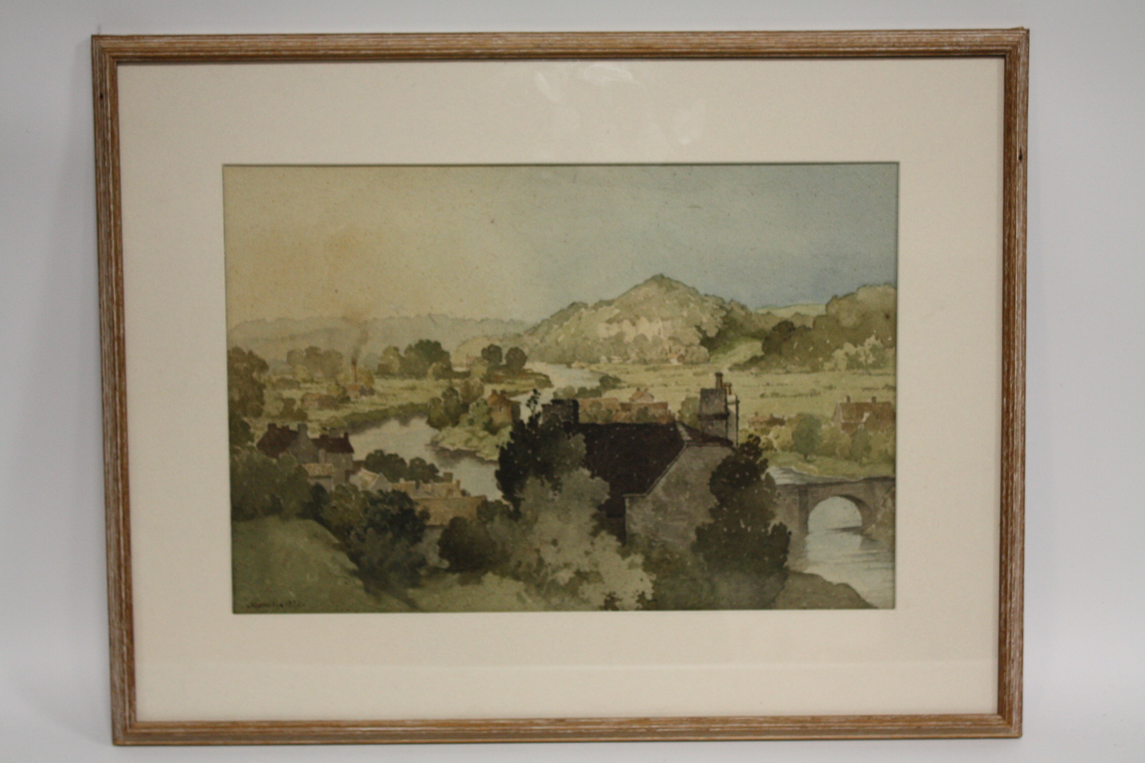 BETRAM NICHOLLS (1883-1974). 'Bridgnorth' see label verso, signed and dated 1952 lower left, - Image 2 of 4