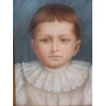 CONTINENTAL SCHOOL (XX). Head and shoulder portrait study of a young child, unsigned, oil on canvas,