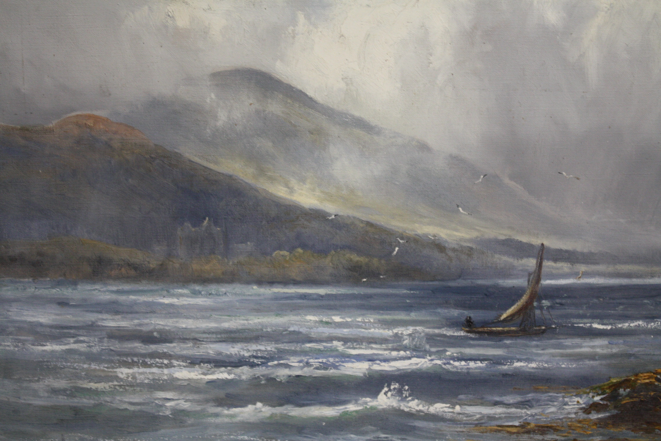 HENRY HADFIELD CUBLEY (1858-1934). 'Off the Scottish Coast' see verso, signed lower left and