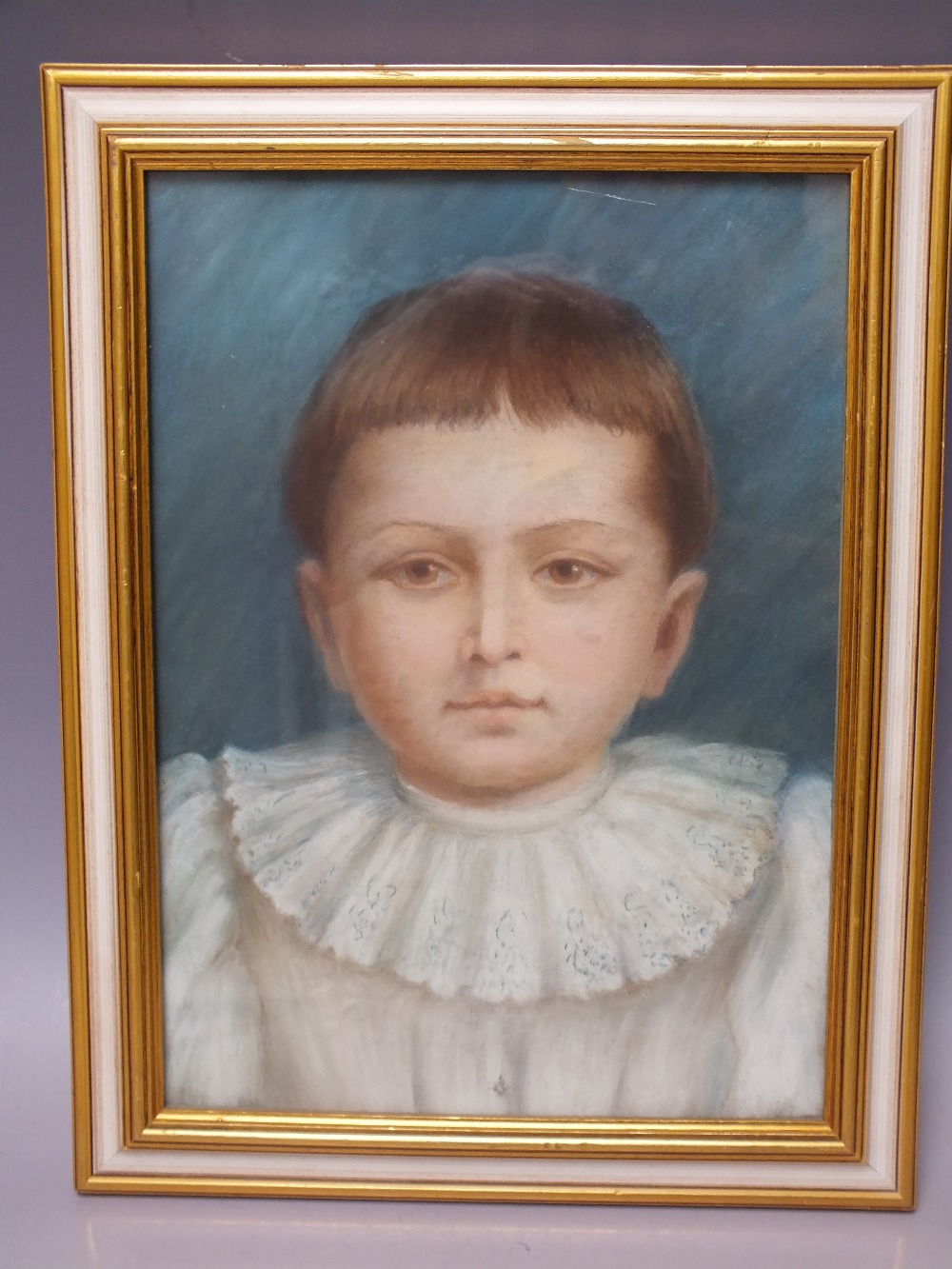 CONTINENTAL SCHOOL (XX). Head and shoulder portrait study of a young child, unsigned, oil on canvas, - Image 2 of 3