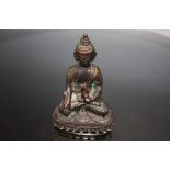 A BRONZE TYPE BUDDHA, H 9.5 cm