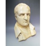 A LATE 19TH / EARLY 20TH CENTURY PLASTER BUST OF NAPOLEON BONAPARTE, approximate H 46 cm