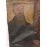 BRAMLEY (XIX-XX). British school, portrait study of a seated gentleman with a beard, signed lower