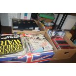 THREE BOXES OF BOOKS AND MAGAZINES ON MILITARY SUBJECTS
