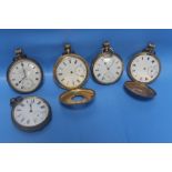 FIVE POCKET WATCHES A/F