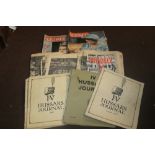A COLLECTION OF BOOKLETS AND MAGAZINES TO INCLUDE 'HUSSAR'S JOURNAL' 1920S AND VARIOUS NEWSPAPERS