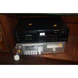 A SONY STEREO CASSETTE DECK TOGETHER WITH A JVC CASSETTE DECK (2)