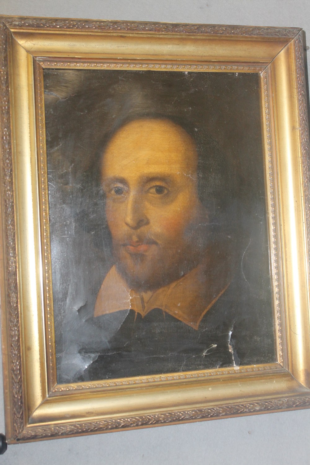 A PRINT SHOWING A PORTRAIT OF WILLIAM SHAKESPEARE