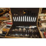 A CASED CANTEEN OF CUTLERY
