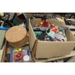 TWO BOXES OF CHILDREN'S TOYS, GAMES ETC.