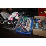 THREE TRAYS OF TOYS AND GAMES TO INCLUDE MONOPOLY