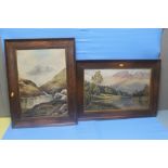 A PAIR OF OILS ON CANVAS, VALLEY SCENES SIGNED L. HARRIS