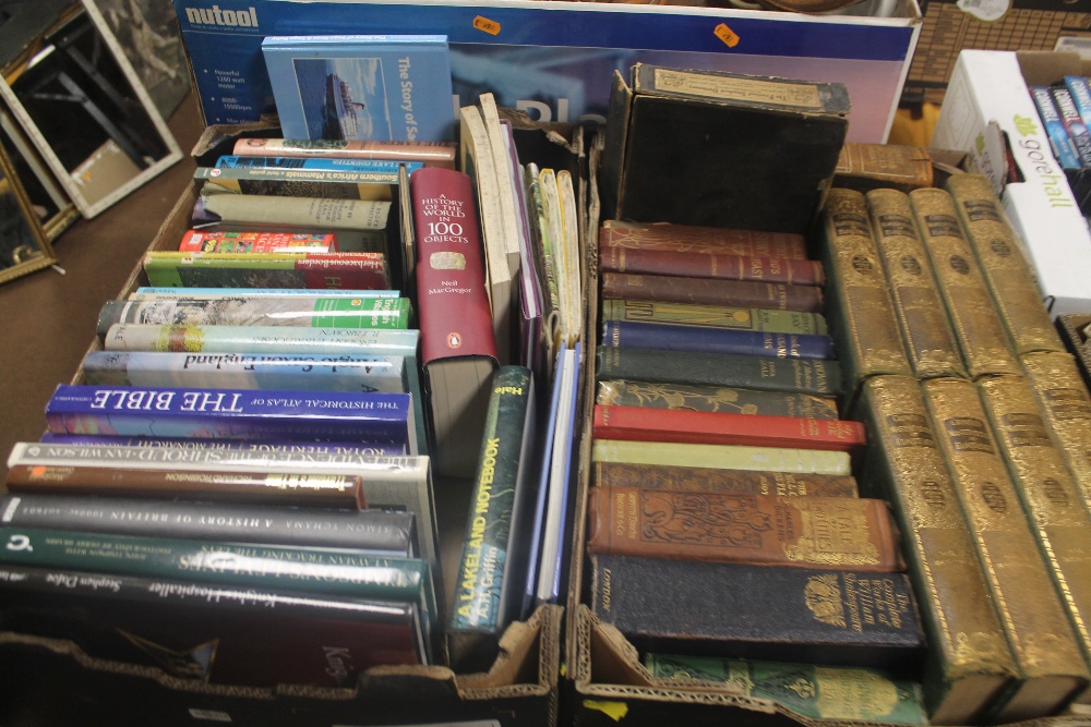 TWO BOXES OF BOOKS TO INCLUDE ANTIQUARIAN