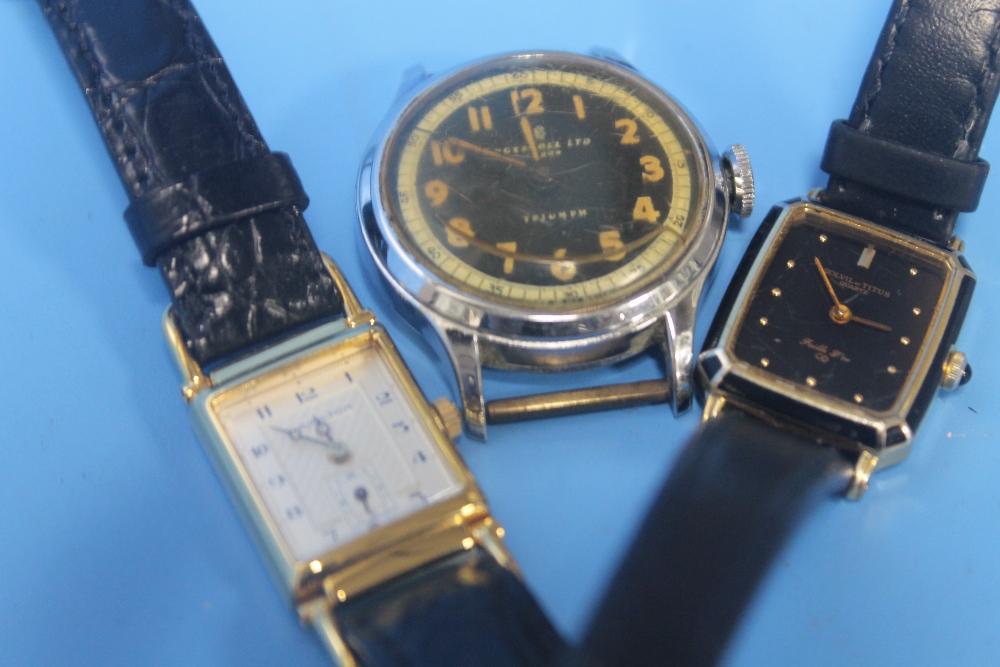 TWO WRIST WATCHES AND AN INGERSOLL WATCH FACE