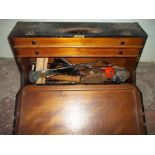 A CARPENTERS TOOL CHEST AND CONTENTS