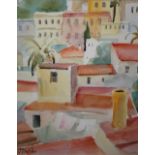 JOE EVERSOHN - SOUTH AFRICAN (XXI). 'Shanty Town', signed lower left, watercolour, framed and