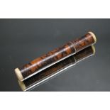 A JAPANESE TYPE LACQUER BAMBOO BODKIN CASE, W 11.5 cm