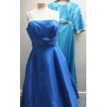 A LATE 50S / EARLY 60S EVENING DRESS BY JEAN ALLEN OF LONDON, with original thread through metal