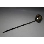 A GEORGIAN TODDY LADLE, marks indistinct, L 33.5 cm