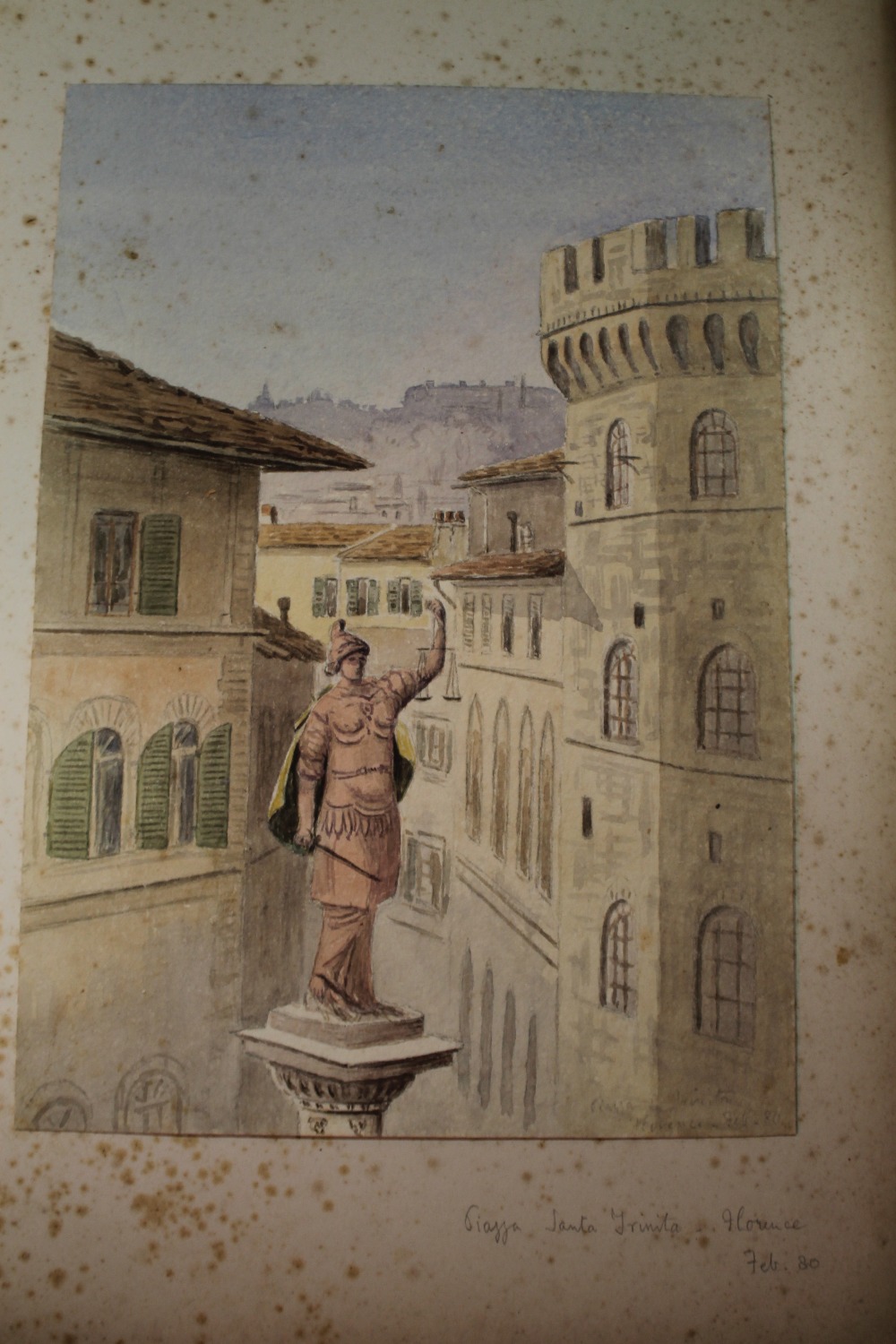 CHARLES J. SHORE (XIX). British school, an album of mainly watercolour sketches of Italy, Scotland - Image 5 of 10