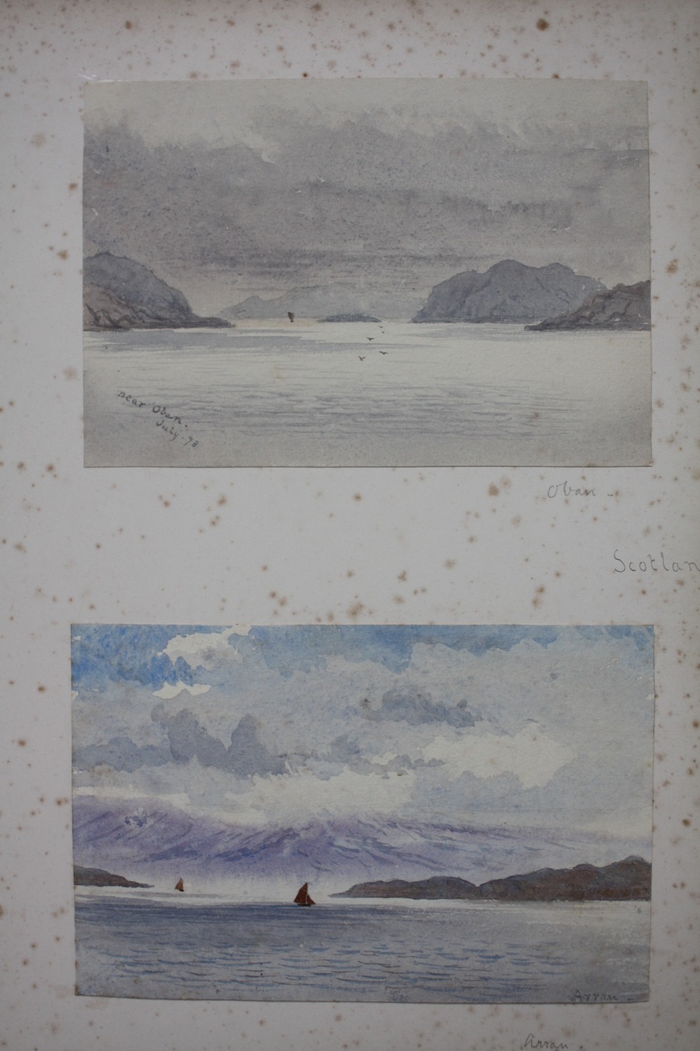 CHARLES J. SHORE (XIX). British school, an album of mainly watercolour sketches of Italy, Scotland - Image 3 of 10
