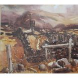 TERRY KIRMAN - RUNNING HILL GATE - SADDLEWORTH, signed lower right, watercolour, framed and