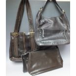 A LADIES RADLEY LEATHER BAG, together with a Coccinelle example and a Rowallen leather bag (3)