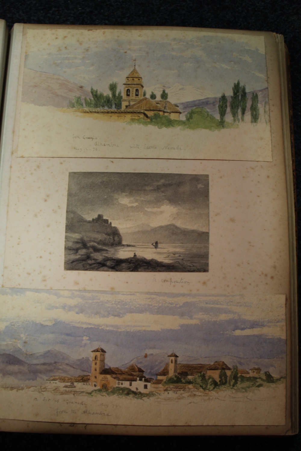 CHARLES J. SHORE (XIX). British school, an album of mainly watercolour sketches of Italy, Scotland - Image 8 of 10