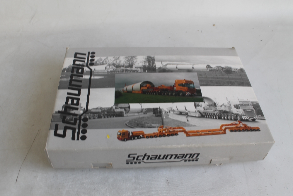 A BOXED CORGI "SCHAUMANN" HEAVY HAULAGE TRACTOR, with Goldhofer Lift Lever 16 Axle Bridge Trailer