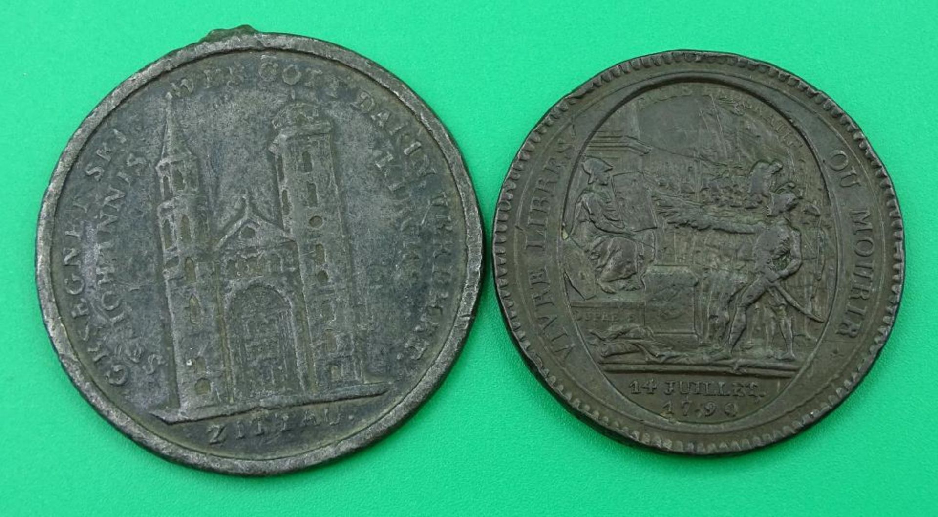 Zwei Medaillen, 1792 + 1837
