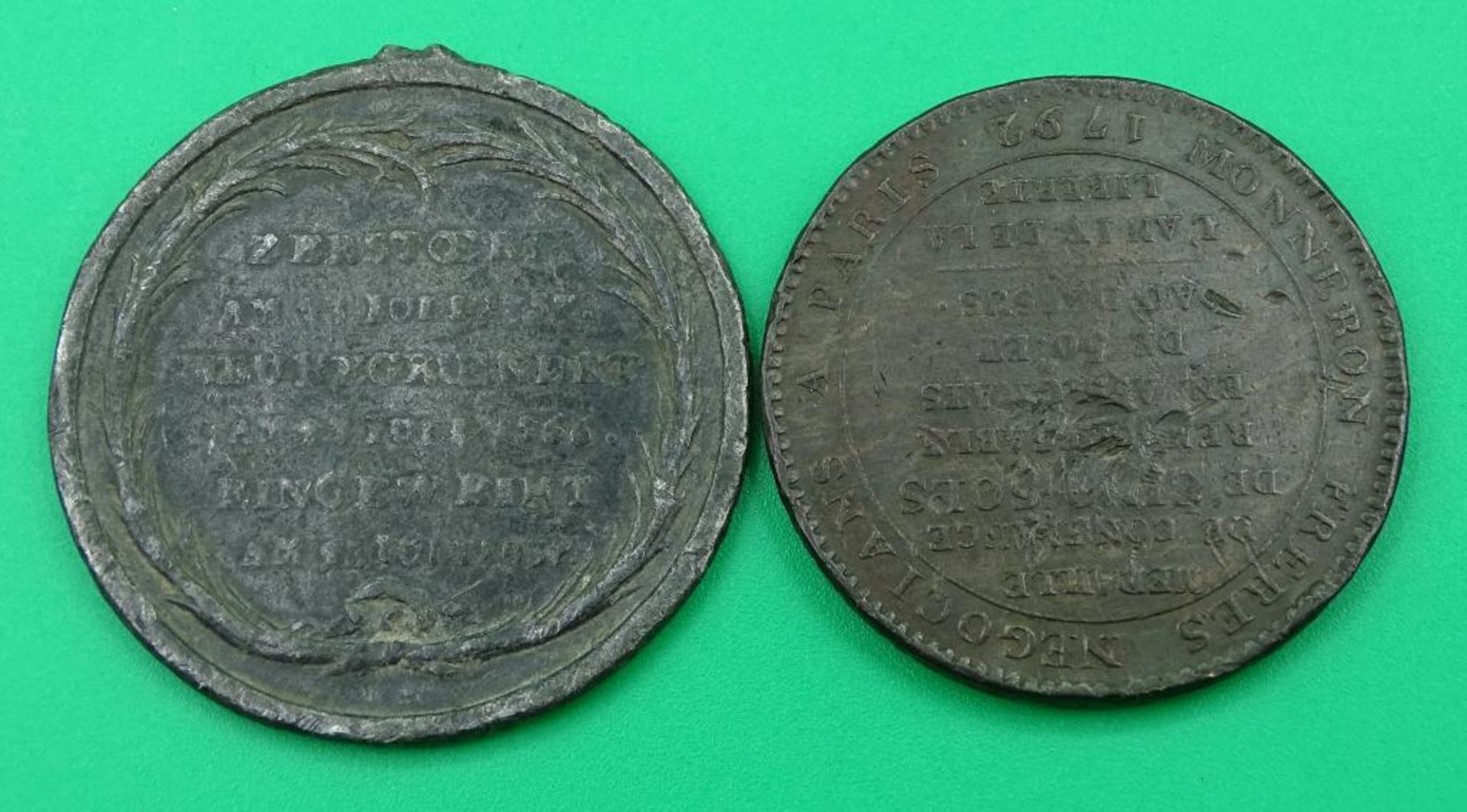 Zwei Medaillen, 1792 + 1837 - Bild 2 aus 2