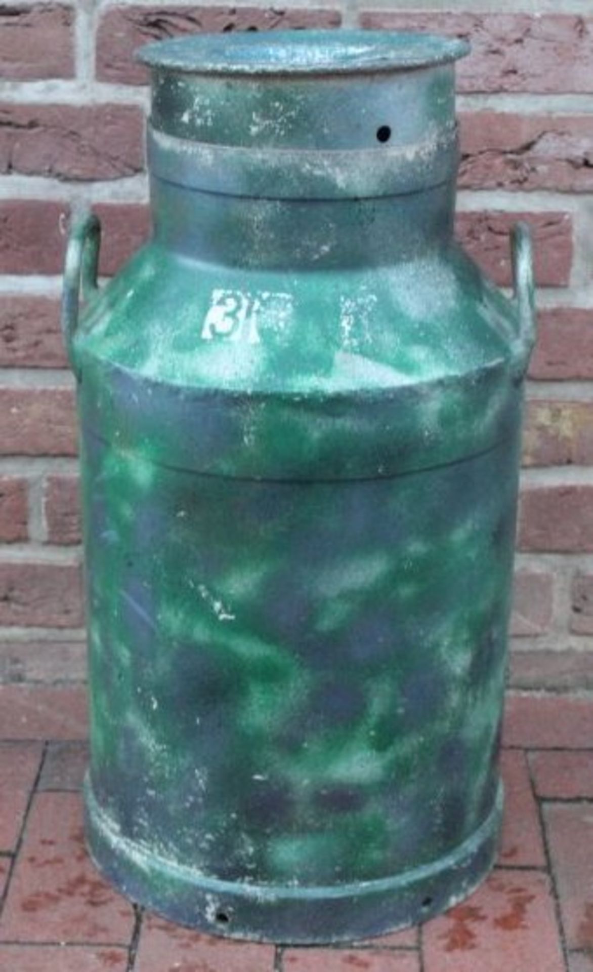 grosse Metall-Milchkanne, 30 Liter, bemalt, H-65 cm - Bild 2 aus 6