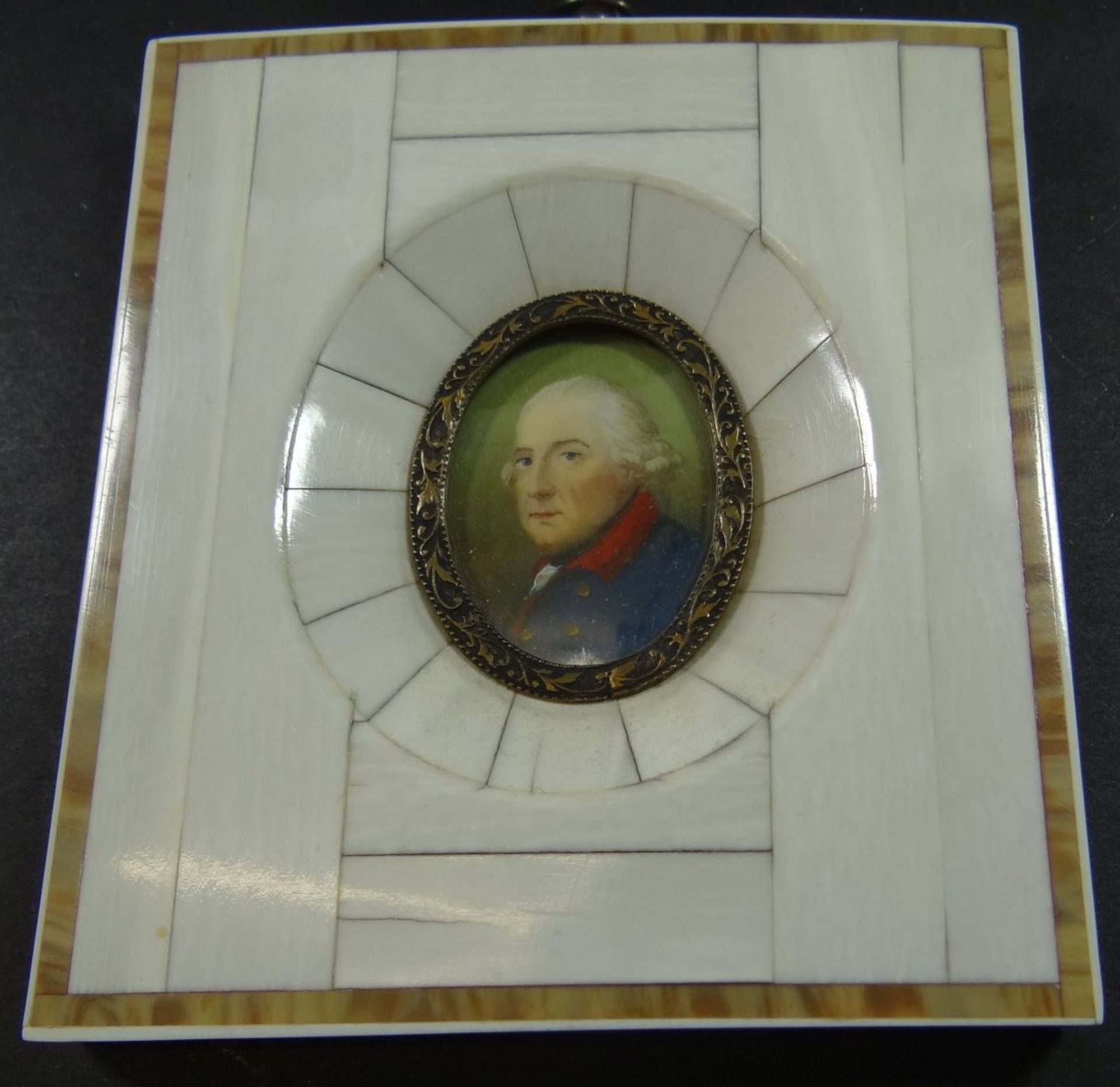 Miniatur-Portrait "Friedrich der Grosse", 10x9 cm