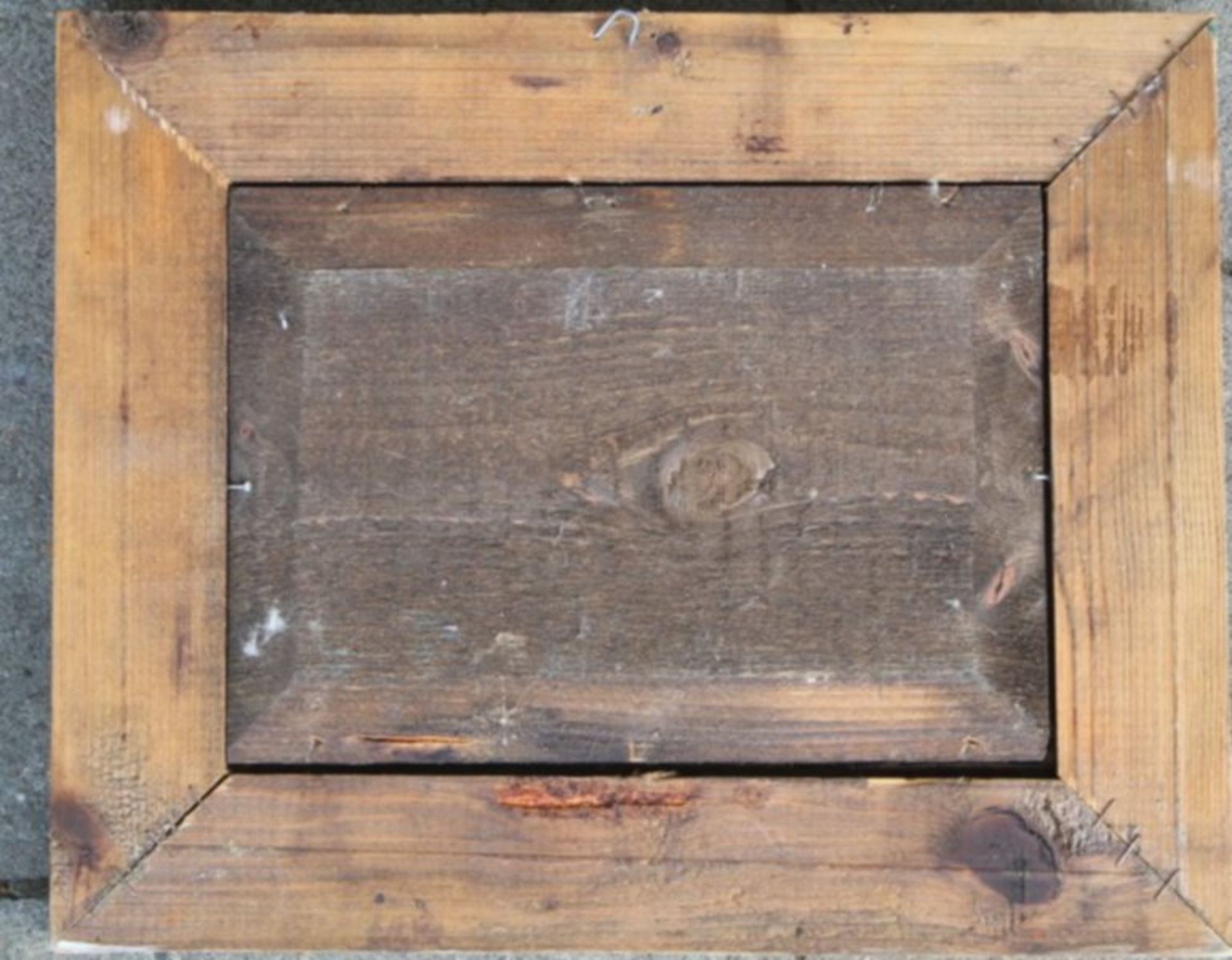 kl. Kunstdruck auf Holz, gerahmt, RG 26x33 cm - Bild 3 aus 4