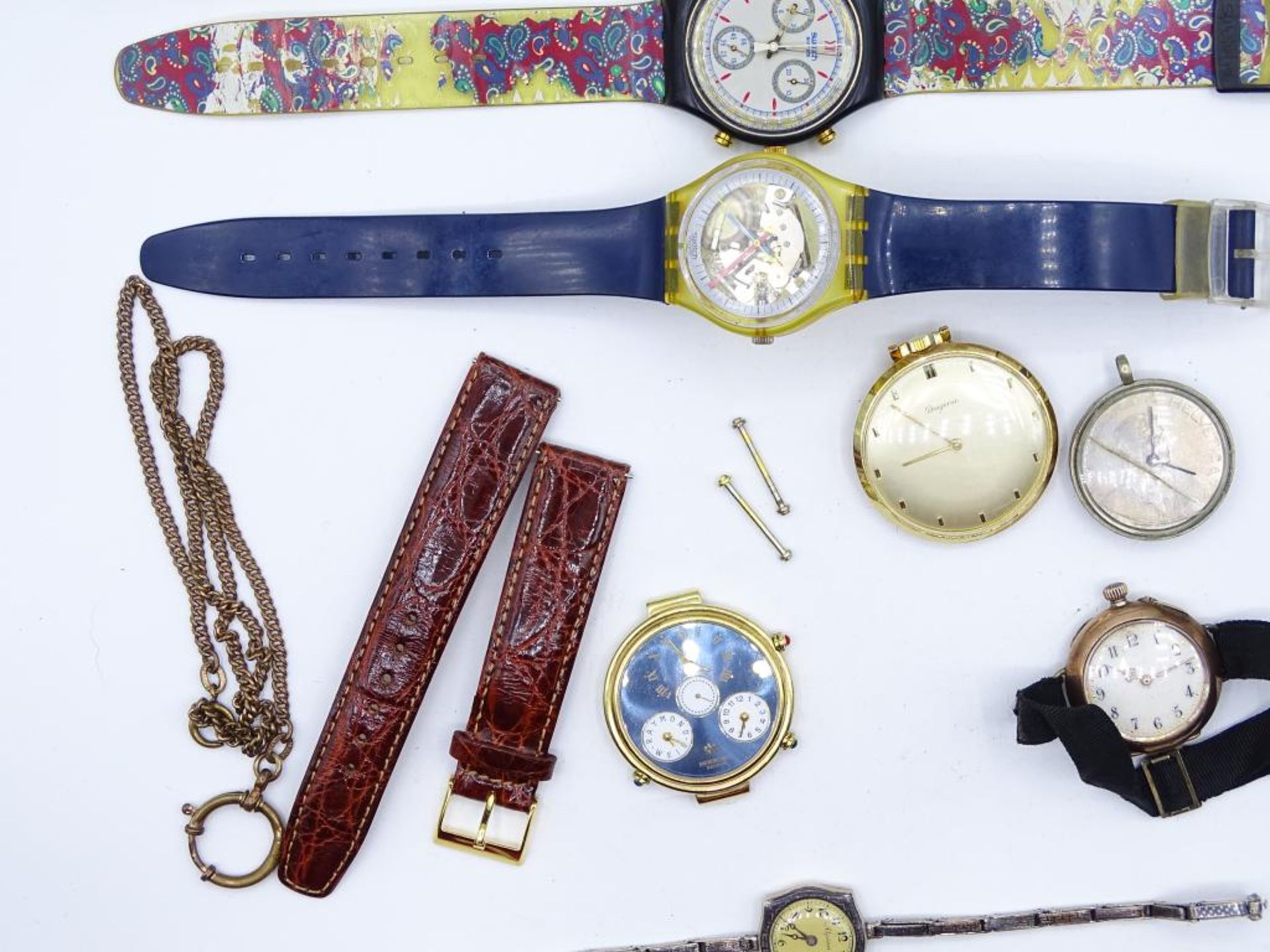 Konvolut Armbanden,Taschenuhren und Uhrenketten,u.A.Raymond Weil - Bild 5 aus 7