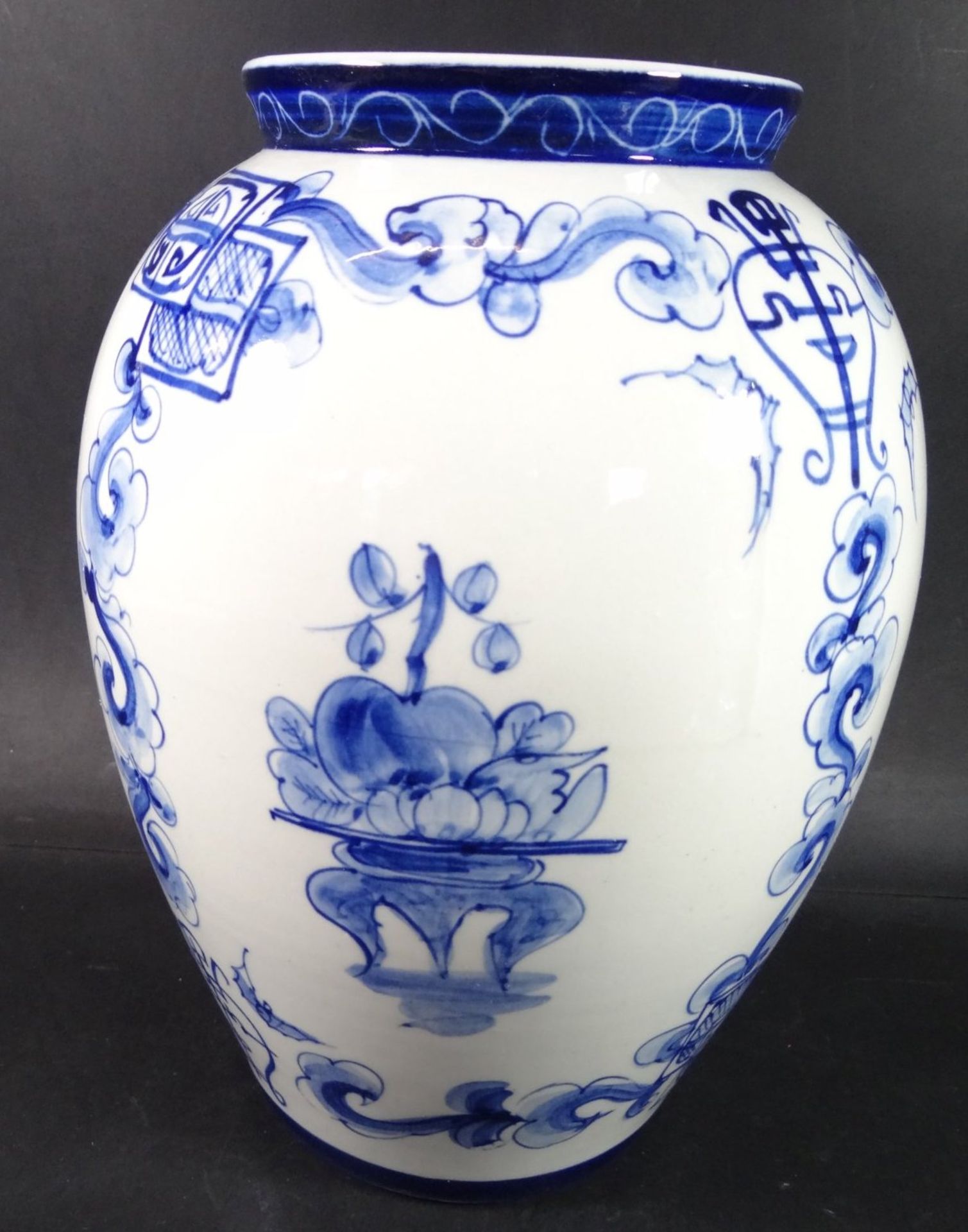 Vase, Blaumalerei, wohl China, H-28 cm