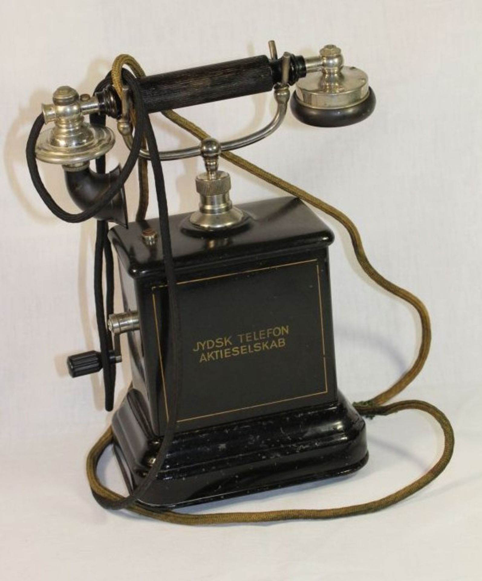 altes Telefon "JydskTelefon Aktieselskab", H-33cm B-27cm T-10cm.
